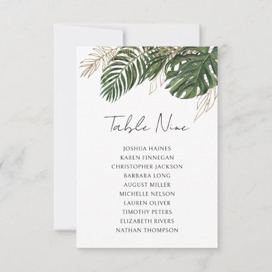 Übersicht über die tropische Palmengrün (Rückseite)