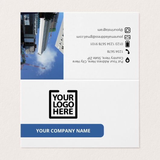 Übersicht über die Vorlagengesellschaft Visitenkarten (Außenseite Aufgefaltet)