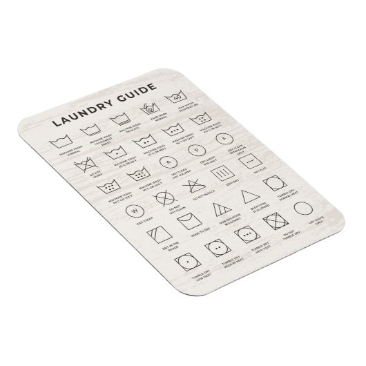 Übersicht über die Wäschesymbole Magnet (Rechte Seite)