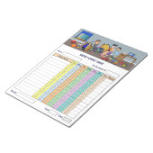 Übersicht über die wöchentliche Kindheit Notizblock (angewinkelt)