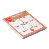 Übersicht über die wöchentlichen Blume des Peach-I Notizblock (angewinkelt)