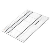 Übersicht über die wöchentlichen Prioritäten Notizblock (angewinkelt)