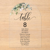 Übersicht über Eukalyptus-Blätter Acryleinladungen (Vorderseite)