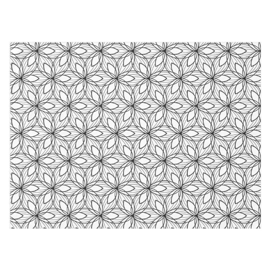 Übersicht über geometrische Schwarz-Weiß-FarbtöneS Tischdecke (Vorderseite (Horizontal))