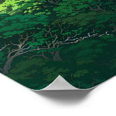 Übersicht über Jungle - Landschaftliche Illustrati Poster (Ecke)