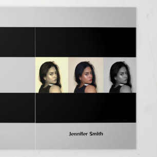 Übersicht über klassische graue moderne Kunst Dreifach Gefaltete Karte