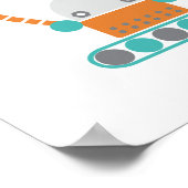 Übersicht über Roboter Kinder mit individuellem Wa Poster (Ecke)