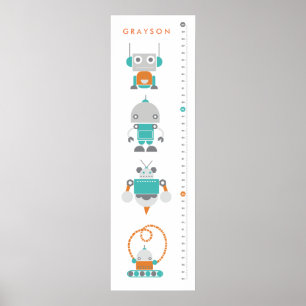 Übersicht über Roboter Kinder mit individuellem Wa Poster