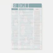 Übersicht Übersicht über den Budgetracker Snowman  Post-it Klebezettel (Vorderseite)