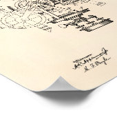 Übersichtsinstrument 1901 Patent Art Old Peper Poster (Ecke)