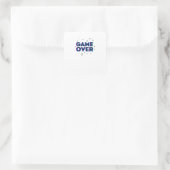 Überspielen Quadratischer Aufkleber (Tasche)