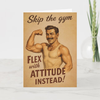 Überspring das Fitnessstudio Vintage Poster | Retr Karte