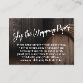 Überspringe das Wrapping Paper! Handwriting Wood B Begleitkarte