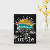 Überspringe einen Strohhalm, der eine Schildkröte Karte (Gelbe Blume)