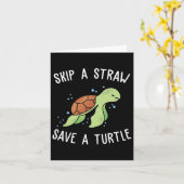 Überspringe einen Strohhalm, Rett eine Schildkröte Karte (Gelbe Blume)