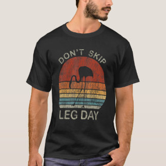 Überspringe keinen Beintag Flamingo Vintage T-Shirt