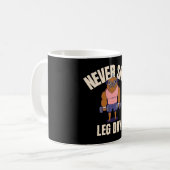 Überspringe nie Beintraining Kaffeetasse (Vorderseite Links)