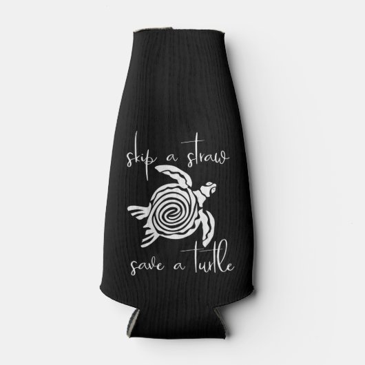 Überspringen eines Strohs Rette eine Schildkröte Flaschenkühler (Vorderseite)