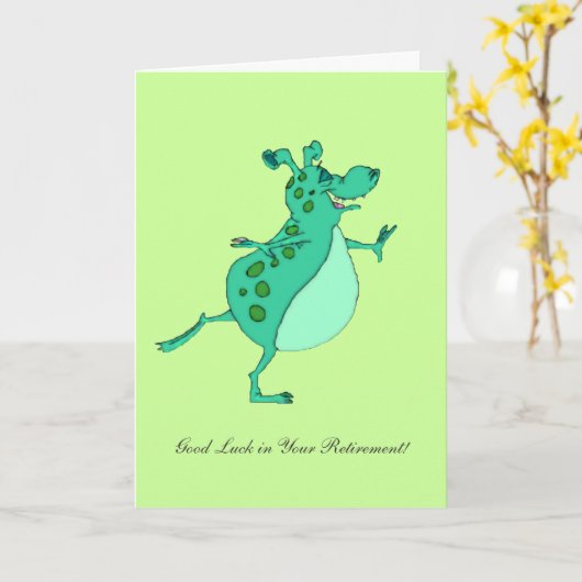 Überspringen grüner Alien - Viel Glück in Ihrer Re Karte (Gelbe Blume)