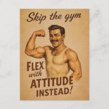 Überspringen Sie den Fitnessstudio Vintage Poster