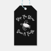 Überspringen Sie den Strohhalm Rettete eine Schild Geschenkanhänger (Vorderseite)