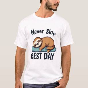 Überspringen Sie nie einen Tag Erholung Funny Slot T-Shirt
