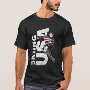 Überspringen USA unterstützen Team Usa Flag Ski T-Shirt