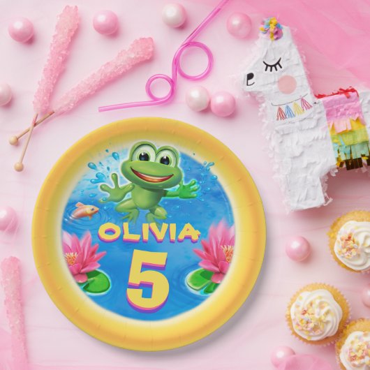 Überspringende Frog CUSTOM Party Platte 3 Zoll. Pappteller (Party)
