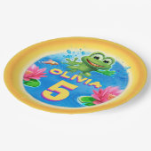 Überspringende Frog CUSTOM Party Platte 3 Zoll. Pappteller (Schrägansicht)