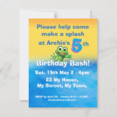 Überspringende Frosch Geburtstagsgewohnheit Party Einladung (Rückseite)