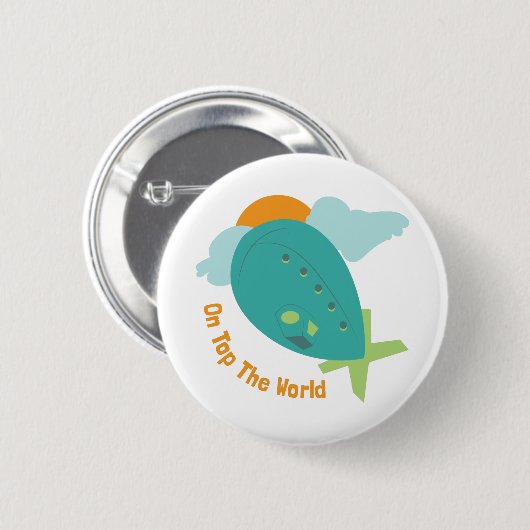 Übersteigen Sie die Welt Button (Vorne & Hinten)
