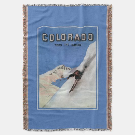 Übersteigt die Nation - Ski fahrendes förderndes Decke (Vorderseite Vertikal)