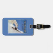 Übersteigt die Nation - Ski fahrendes förderndes Gepäckanhänger (Vorderseite horizontal)