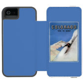 Übersteigt die Nation - Ski fahrendes förderndes Incipio iPhone Geldbeutel-Hülle (Folio Geöffnet)