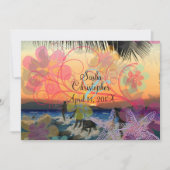 ÜBERSTELLUNGEN BEI SONNENUNTERGANG/HAWAII/DIY-EINL EINLADUNG (Vorderseite)