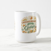 Überstimuliert aber dankbar Retro Boho Kaffeetasse (VorderseiteRechts)