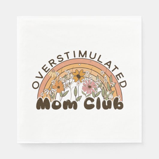 Überstimulierte Mama Serviette (Vorderseite)