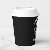 Überstimulierter AF Raccoon Espresso Lover Pappbecher (Rechts)