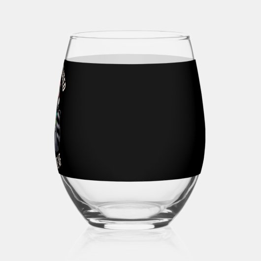 Überstimulierter AF Raccoon Espresso Lover Weinglas Ohne Stiel (Rechts)