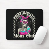 Überstimulierter Mütter Club Skelett Eiskaffee Ret Mousepad (Mit Mouse)