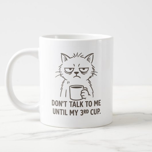 Überstunden Cat Tasse - "Sprich nicht mit mir bis  (Links)