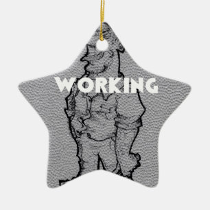 Überstunden Keramikornament