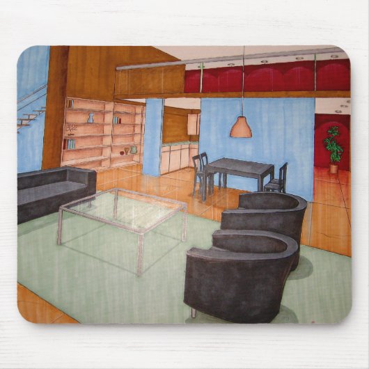 Übertragene Raum-Mausunterlage Mousepad (Vorne)