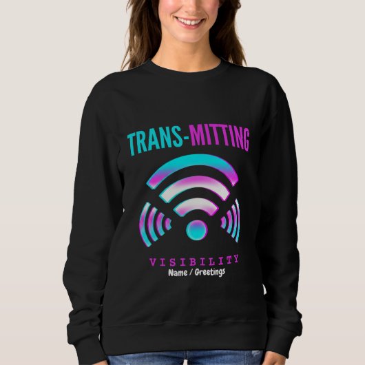 Übertragene Sichtbarkeit Moderner Fehler Transgend Sweatshirt (Vorderseite)
