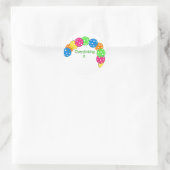 Übertreiben Sie das pickleball-Design Runder Aufkleber (Tasche)