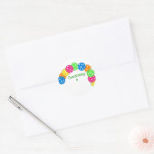 Übertreiben Sie das pickleball-Design Runder Aufkleber (Umschlag)