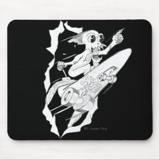 ÜBERTREIBUNG: Rocket trieb Skateboard an Mousepad