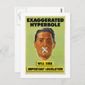 Übertriebene Hyperole Postkarte (Vorne/Hinten)