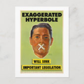 Übertriebene Hyperole Postkarte (Vorderseite)