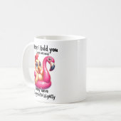 Übertriebene normale Tasse von Hühnchen-Flamingo (Vorderseite Links)